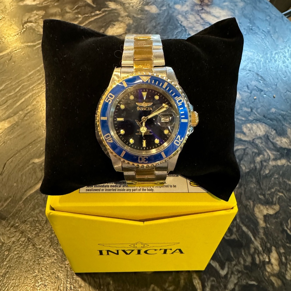 Invicta Blue and Gold Men's Watch